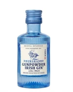 Sort flaske Drumshanbo Gunpowder Irish Gin med guldskrift